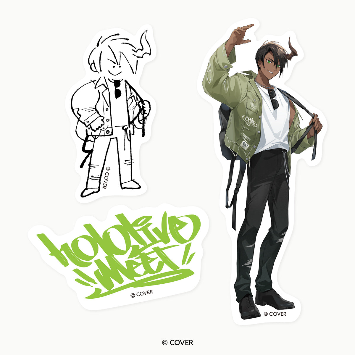 「hololive Meet 2025」ステッカーセット 荒咬オウガ【予約商品】