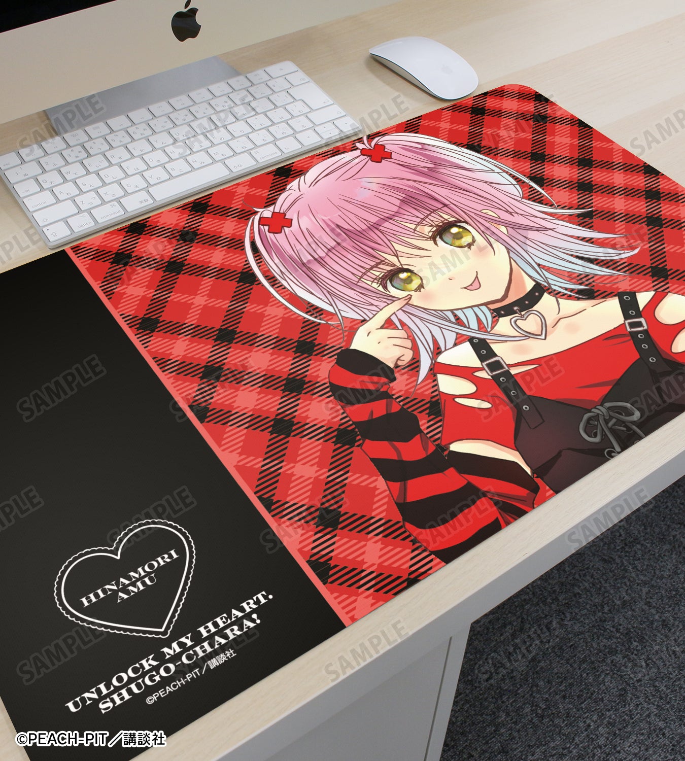PEACH-PIT先生 描き下ろし 日奈森 あむ ゴスパンクver. マルチデスクマット【予約商品】
