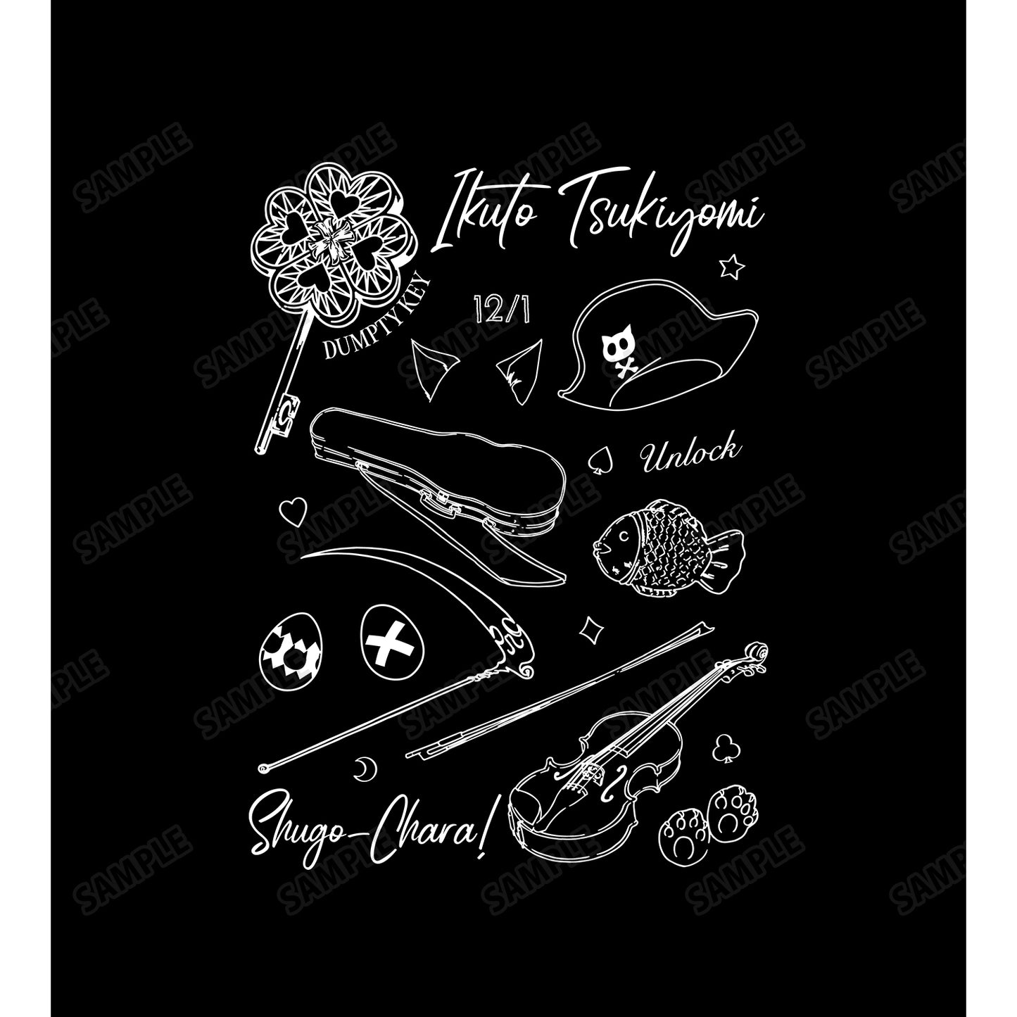 しゅごキャラ! 月詠幾斗 Ani-Sketch Tシャツ