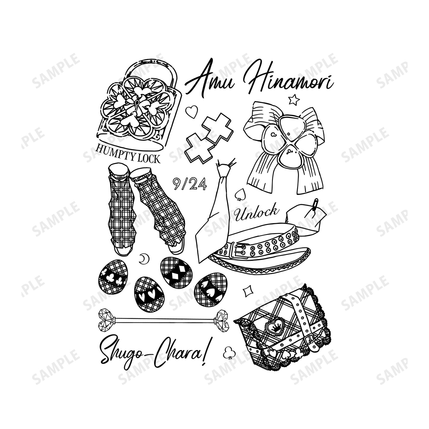 しゅごキャラ! 日奈森あむ Ani-Sketch バックプリントジップパーカー【予約商品】