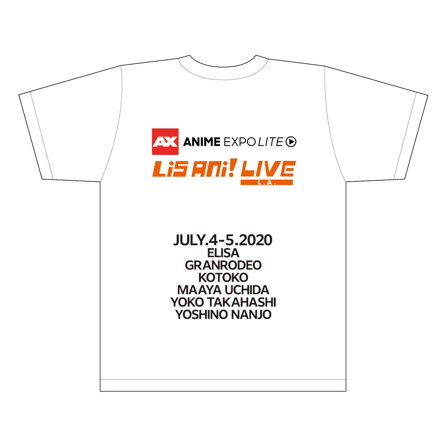 【予約商品】Anime Expo Lite ×リスアニ!LIVE L.A. Tシャツ A