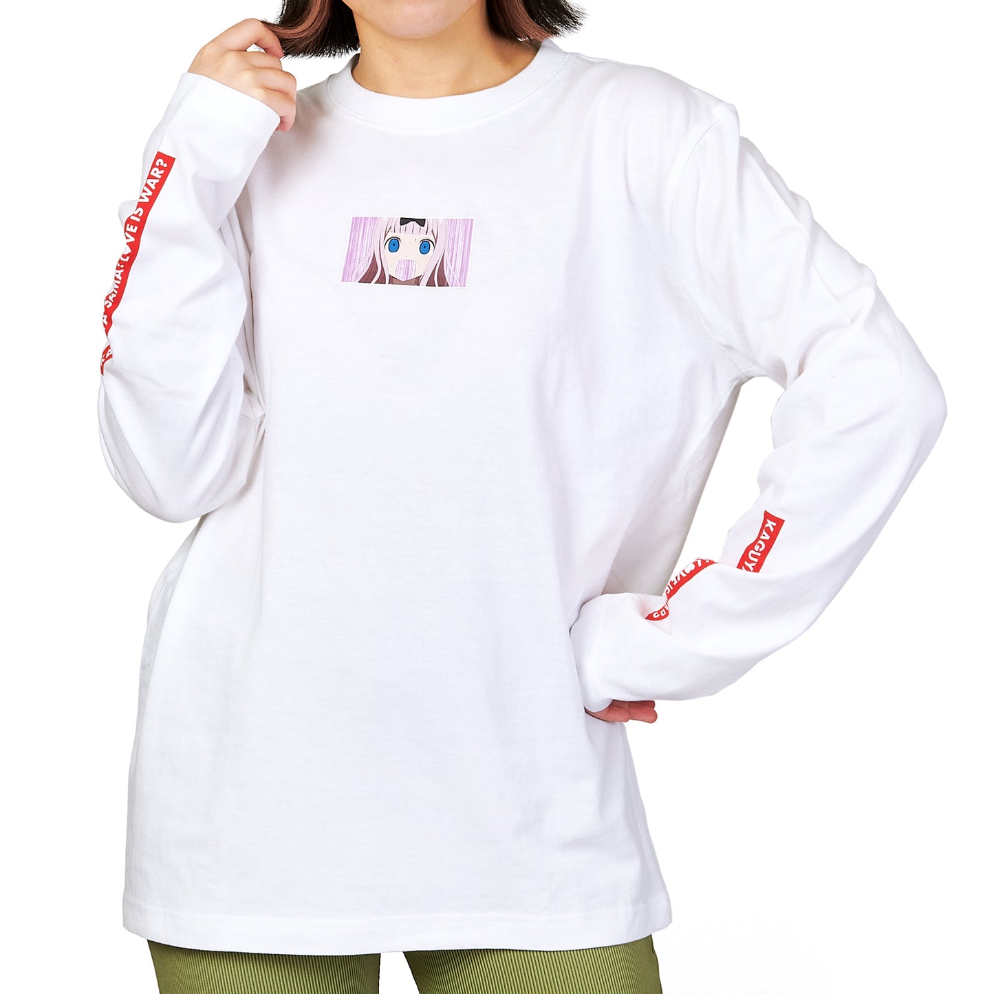 『かぐや様は告らせたい?<del>~天才たちの恋愛頭脳戦~</del>』藤原ロングスリーブ Tシャツ