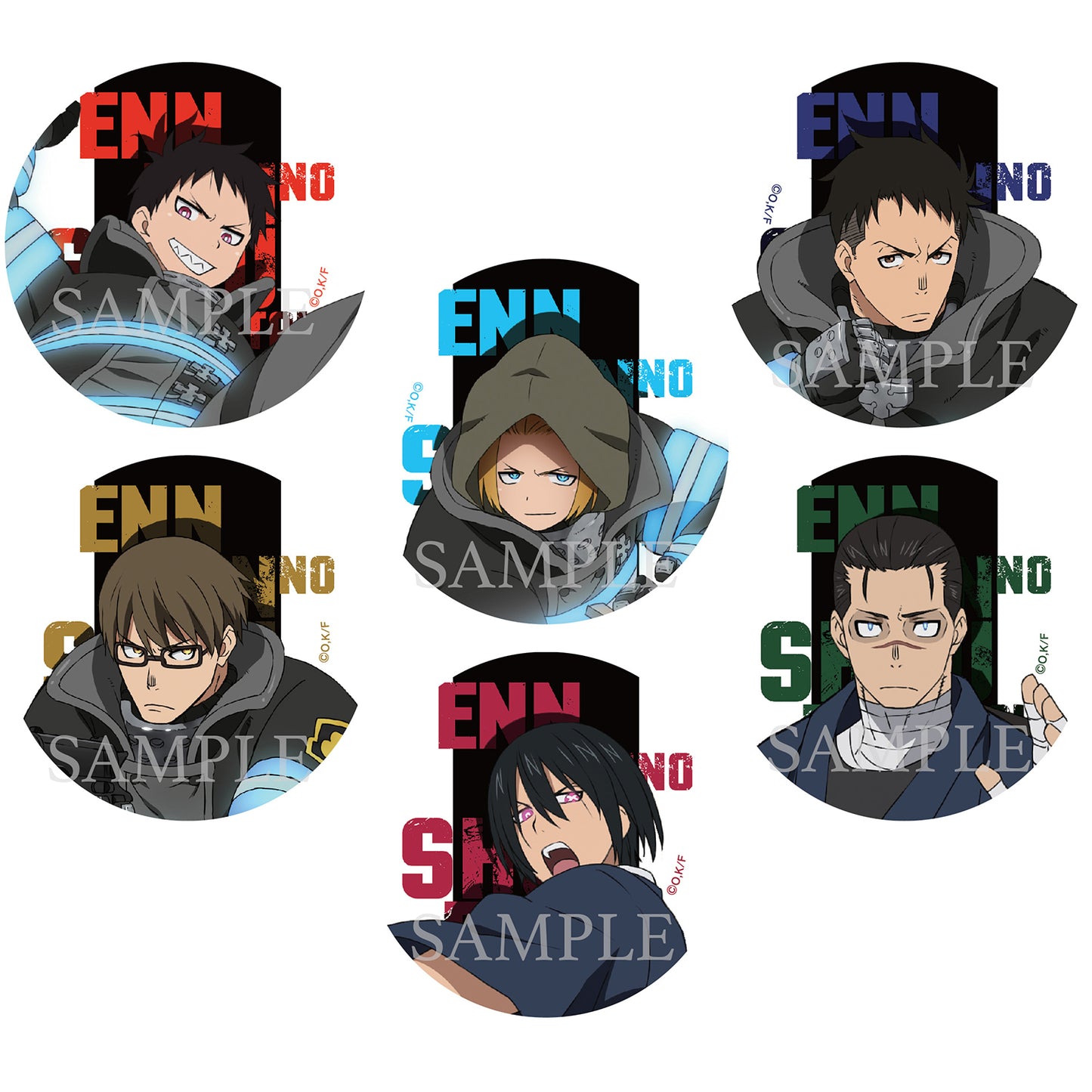 炎炎ノ消防隊 描き下ろし 缶バッジ(全6種)