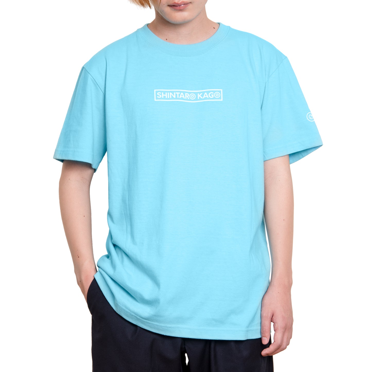駕籠真太郎 Tシャツ アクアブルー