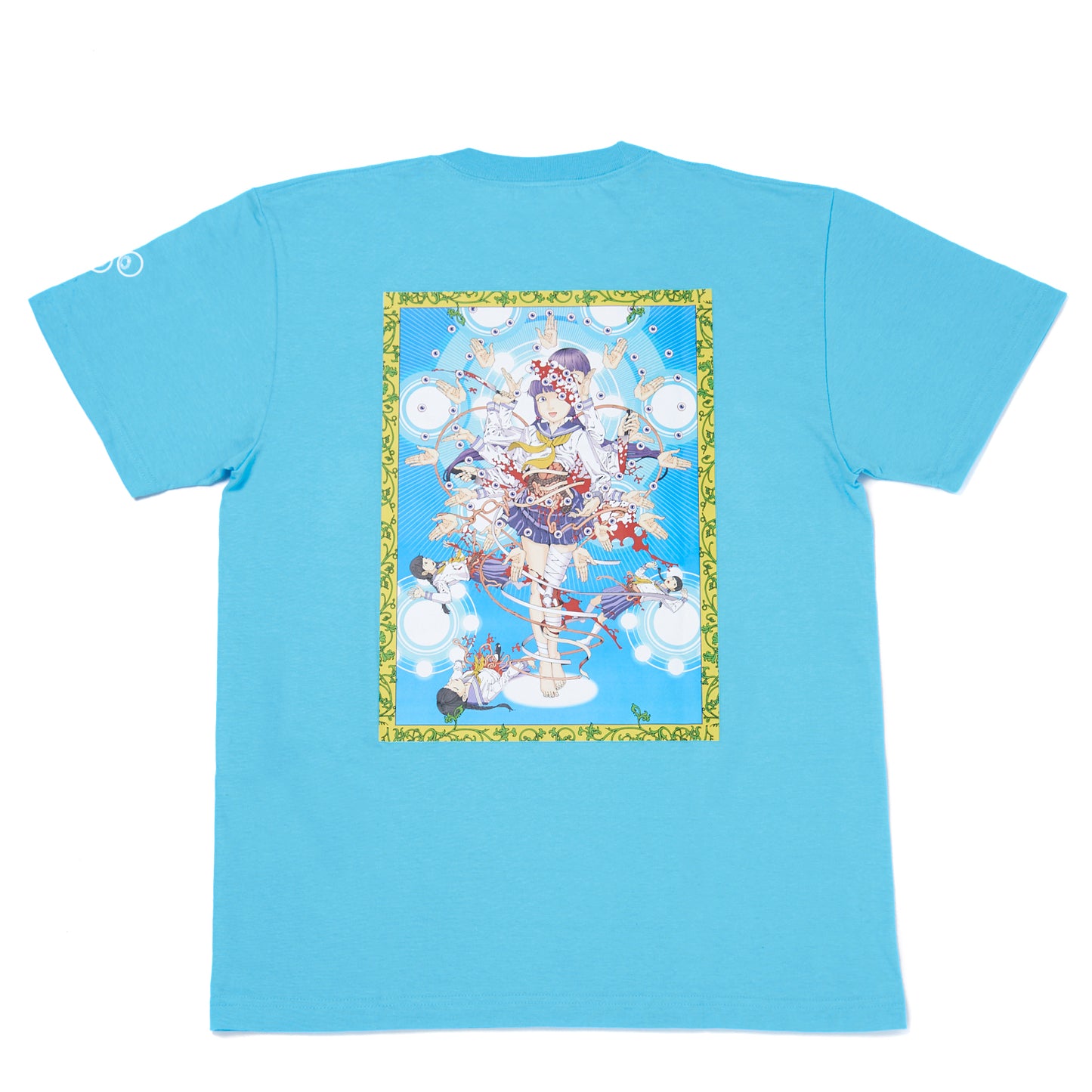 駕籠真太郎 Tシャツ アクアブルー