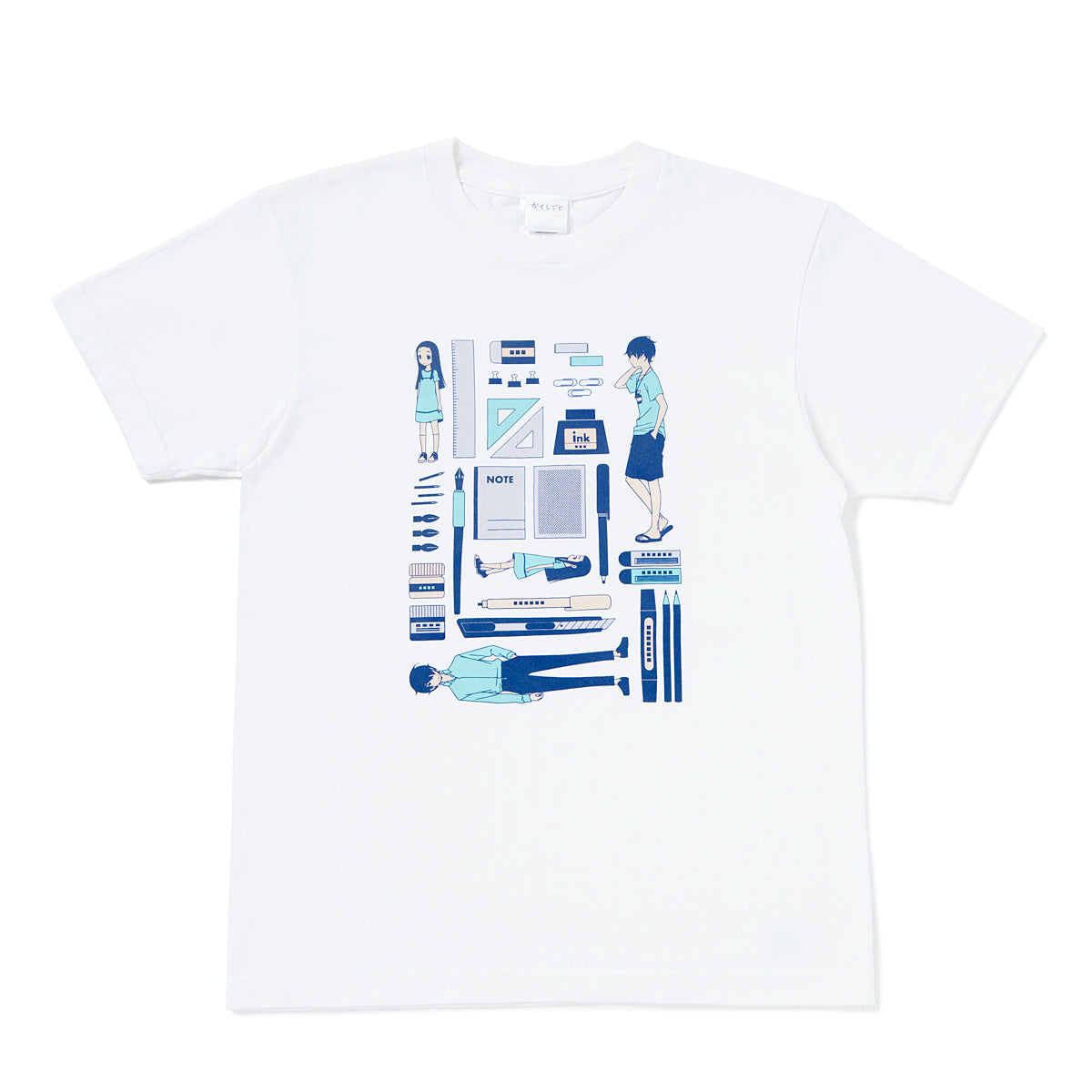 かくしごと Tシャツ(文具柄)