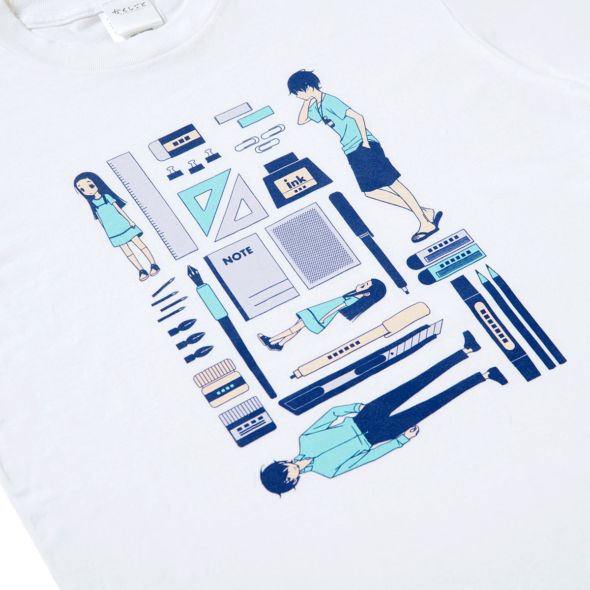 かくしごと Tシャツ(文具柄)