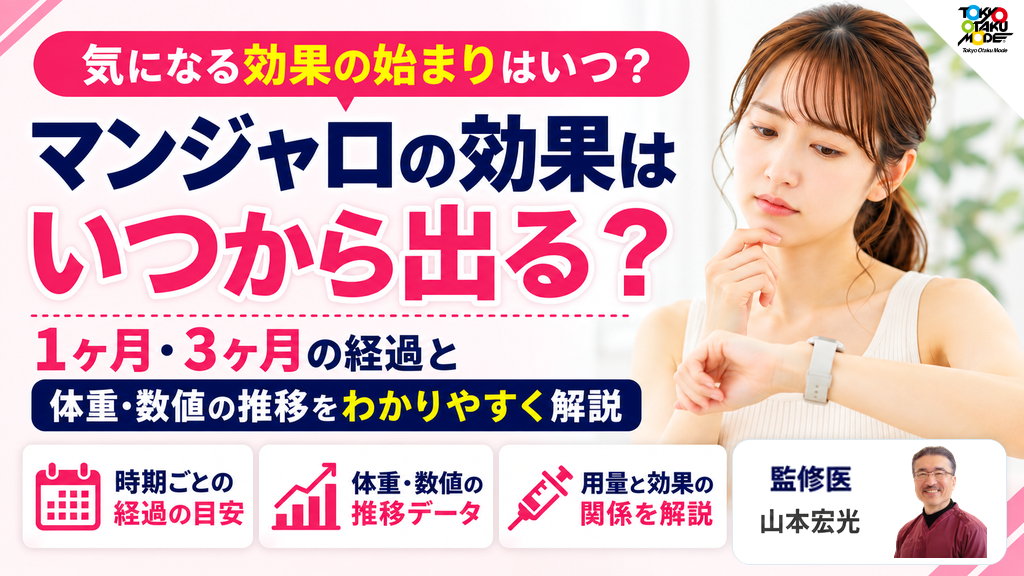 マンジャロの効果はいつから出る？1ヶ月・3ヶ月の経過と体重・数値の推移に関する臨床データを解説
