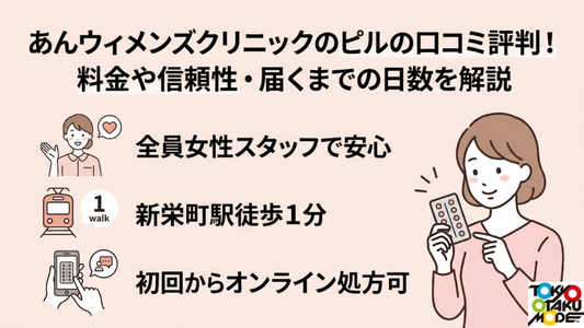 あんウィメンズクリニックのピルの口コミ評判！料金や信頼性・届くまでの日数を解説