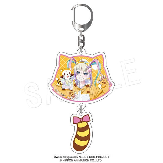 NEEDY GIRL OVERDOSE×ラスカル しっぽ付き2連アクリルキーホルダー 衣装チェンジVer. 超てんちゃん&ラスカル【予約商品】