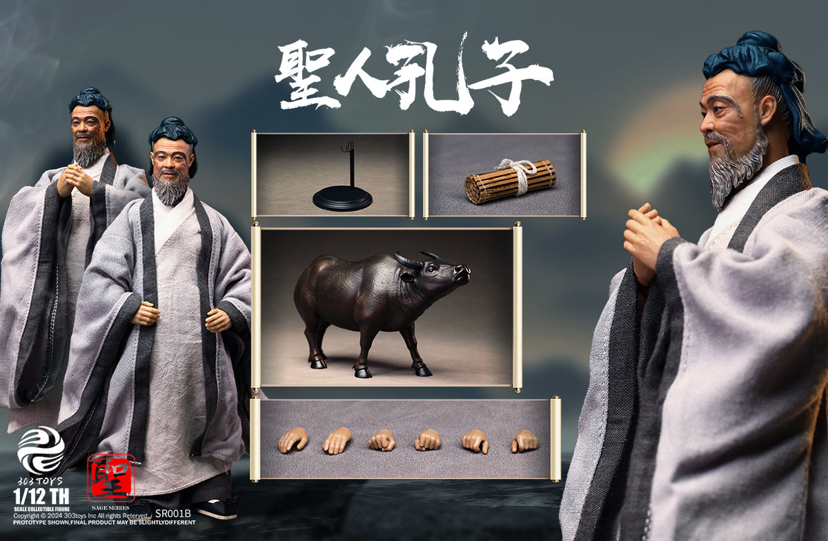 303TOYS 聖人シリーズ NO.SR001B 至聖先師・孔子 1/12スケール可動フィギュア 豪華版【予約商品】