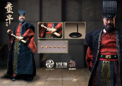 303TOYS 掌中三国志 SG012 太師・董卓(とうたく)-仲穎(ちゅうえい) 1/12スケール可動フィギュア【予約商品】