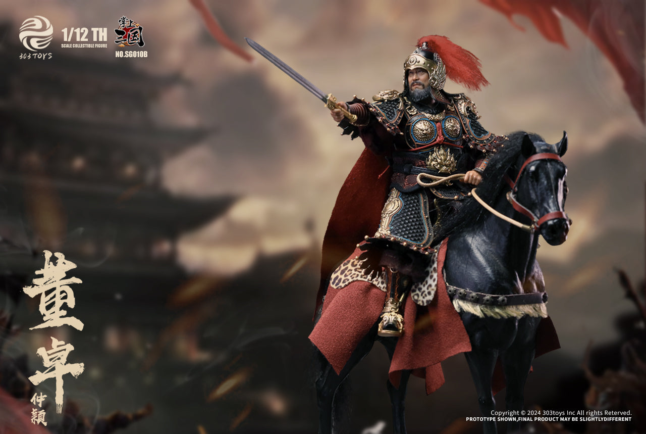 303TOYS 掌中三国志 SG010B 郿侯董卓(とうたく)-仲穎(ちゅうえい) 1/12スケール可動フィギュア 豪華版【予約商品】