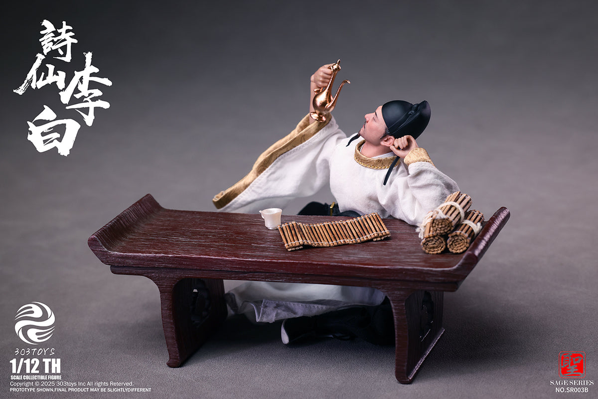 303TOYS 聖人シリーズ NO.SR003B 詩仙・李白 1/12スケール可動フィギュア 豪華版【予約商品】