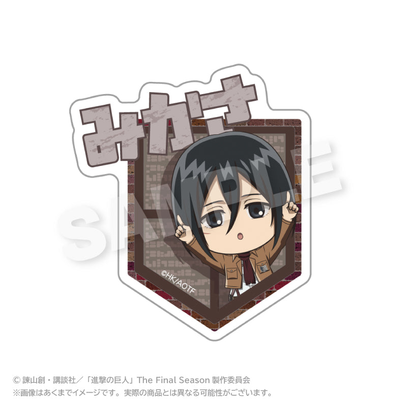 進撃の巨人 ぽいんつネームバッジ ミカサ・アッカーマン【予約商品】