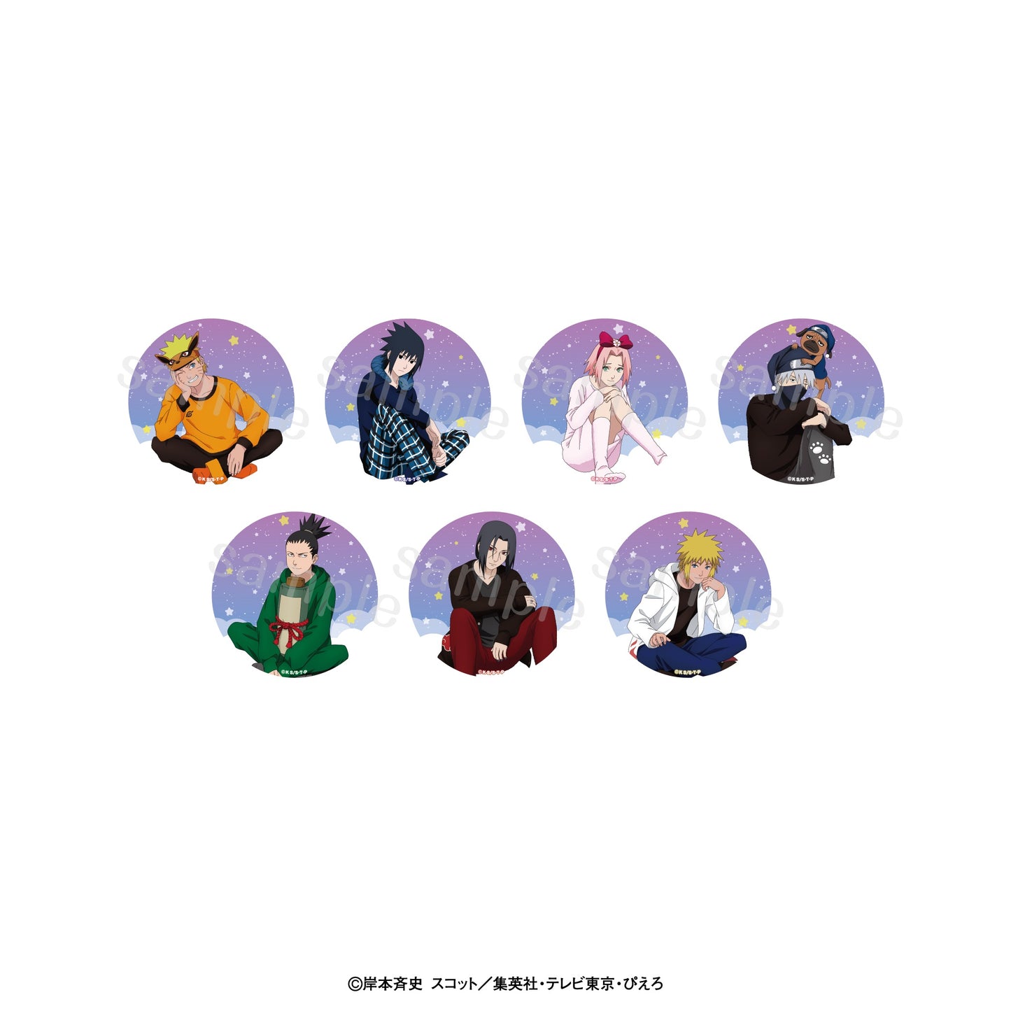 【Box/14】NARUTO-ナルト- 疾風伝 トレーディング缶バッジ 描き下ろしパジャマVer.【予約商品】
