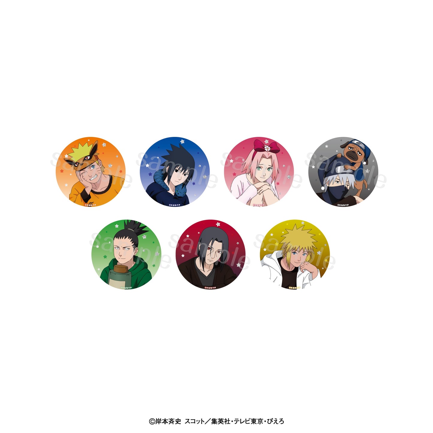【Box/14】NARUTO-ナルト- 疾風伝 トレーディング缶バッジ 描き下ろしパジャマVer.【予約商品】