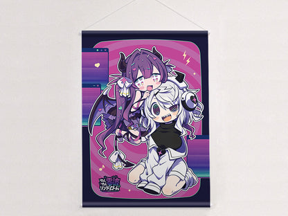 ゆんゆん電波シンドローム 描き下ろしB2タペストリー Qちゃん&ゆんゆん Wスエード【予約商品】