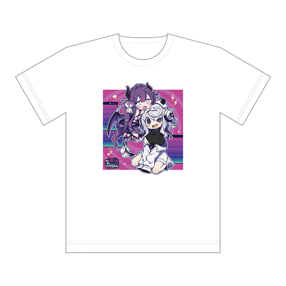 ゆんゆん電波シンドローム 描き下ろしTシャツ Qちゃん&ゆんゆん Lサイズ【予約商品】