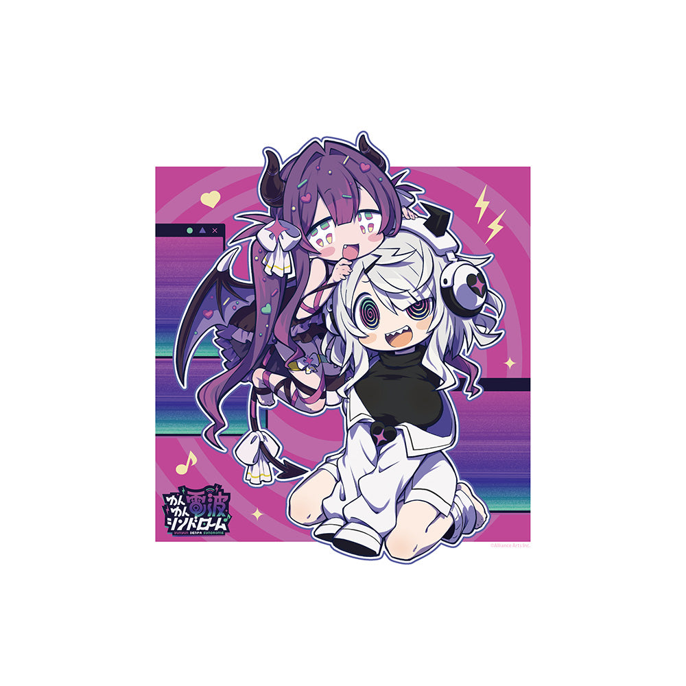 ゆんゆん電波シンドローム 描き下ろしTシャツ Qちゃん&ゆんゆん Lサイズ【予約商品】