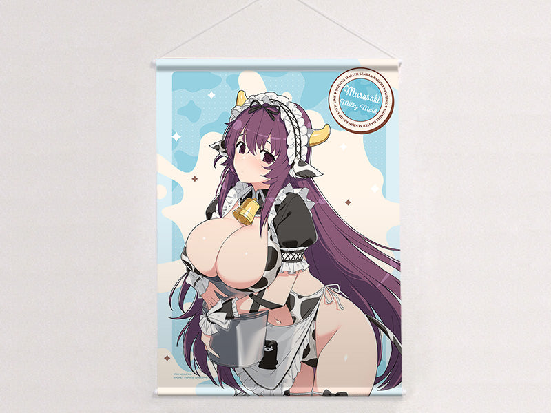 シノビマスター 閃乱カグラ NEW LINK 描き下ろしB2タペストリー 紫/ミルキーメイド Wスエード【予約商品】
