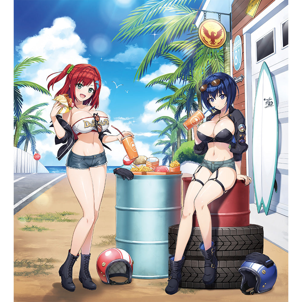 ドルフィンウェーブ 描き下ろし複製原画 咲宮入華&都条みちる/コースト