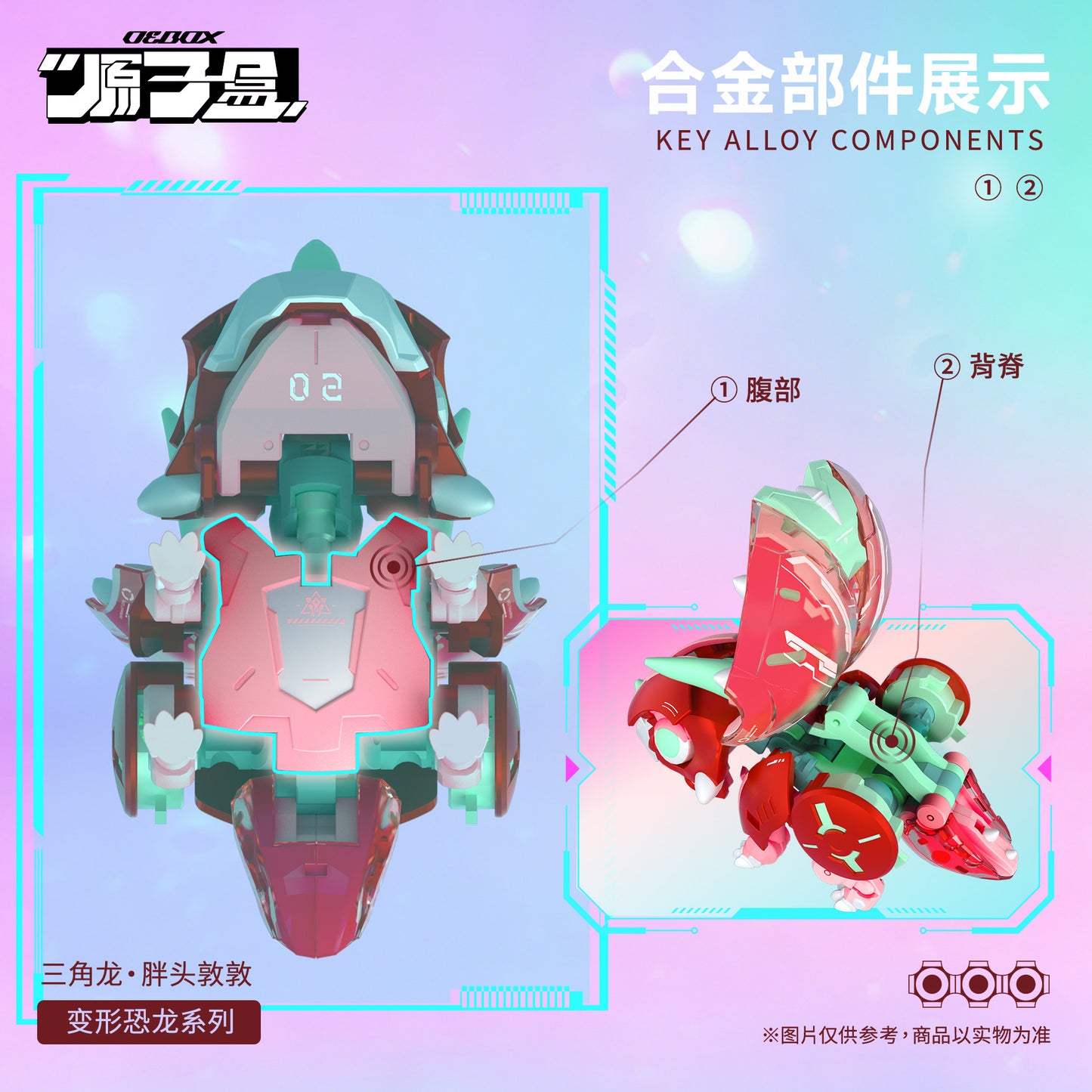 OEBOX YH1022 トリケラトプス ドゥンドゥン 変形可動玩具【予約商品】