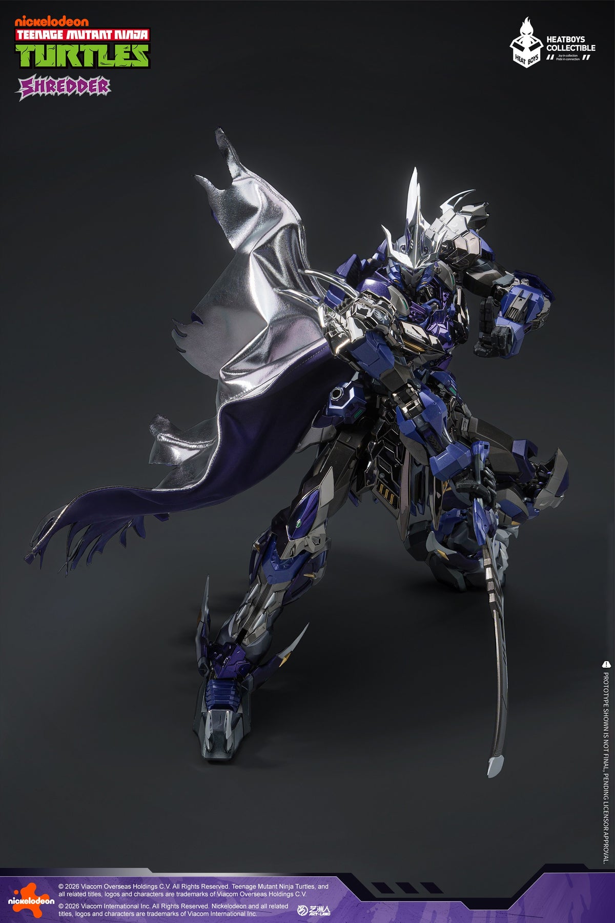 HEATBOYS HB0119 ティーンエイジ・ミュータント・ニンジャ・タートルズ SHREDDER(シュレッダー) メッキ版 合金可動フィギュア【予約商品】