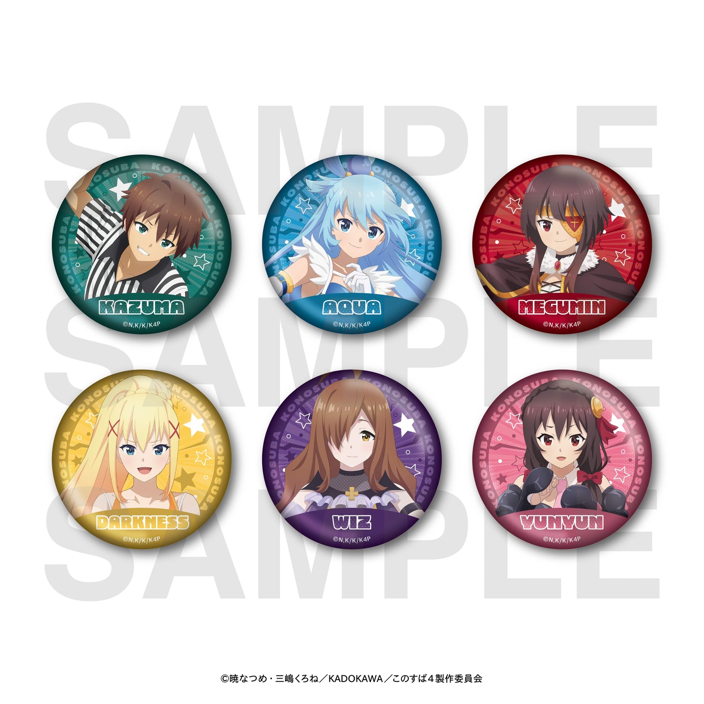 【Box/6】この素晴らしい世界に祝福を! トレーディングメタリック缶バッジ 描き下ろしイラスト プロレスラー!【予約商品】