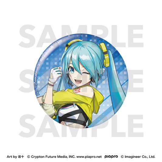 ピアプロキャラクターズ Fit Boxing feat. 初音ミク Art by 岩十 グリッター缶バッジ 初音ミク【予約商品】