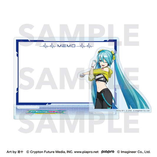ピアプロキャラクターズ Fit Boxing feat. 初音ミク Art by 岩十 アクリルメモスタンド 初音ミク【予約商品】
