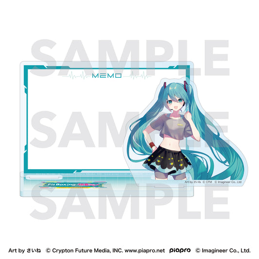 ピアプロキャラクターズ Fit Boxing feat. 初音ミク Art by さいね アクリルメモスタンド 初音ミク【予約商品】