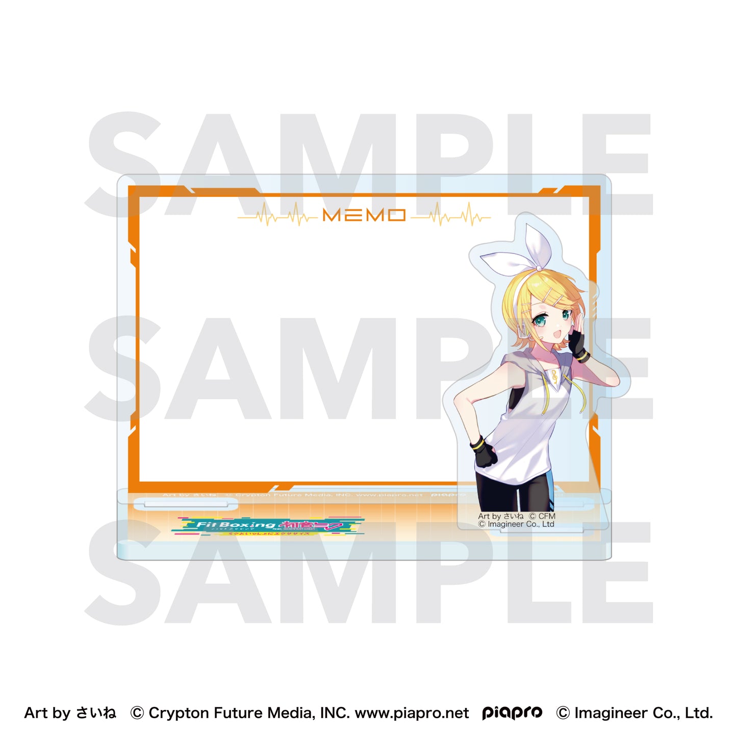 ピアプロキャラクターズ Fit Boxing feat. 初音ミク Art by さいね アクリルメモスタンド 鏡音リン【予約商品】