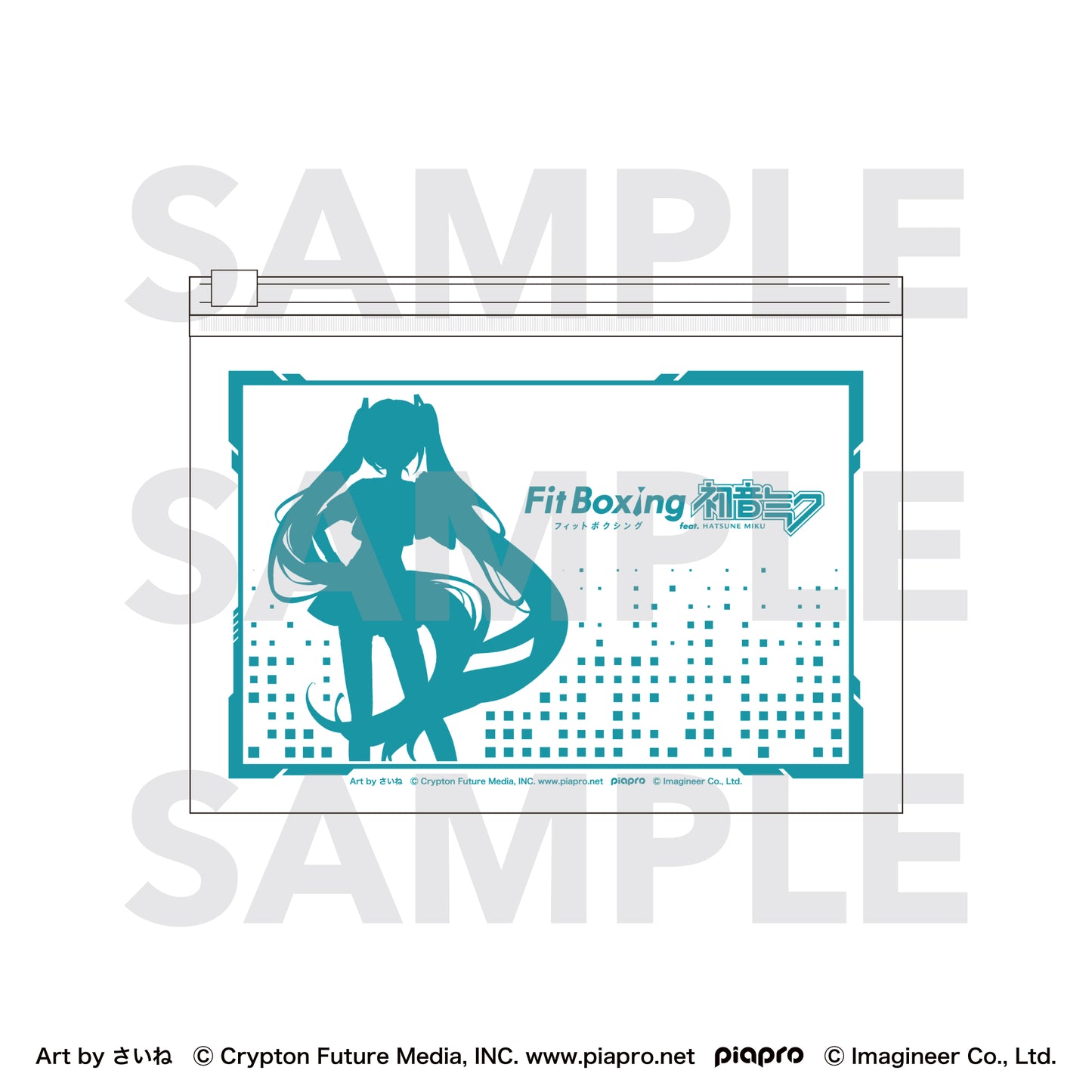 ピアプロキャラクターズ Fit Boxing feat. 初音ミク Art by さいね クリアポーチ 初音ミク【予約商品】