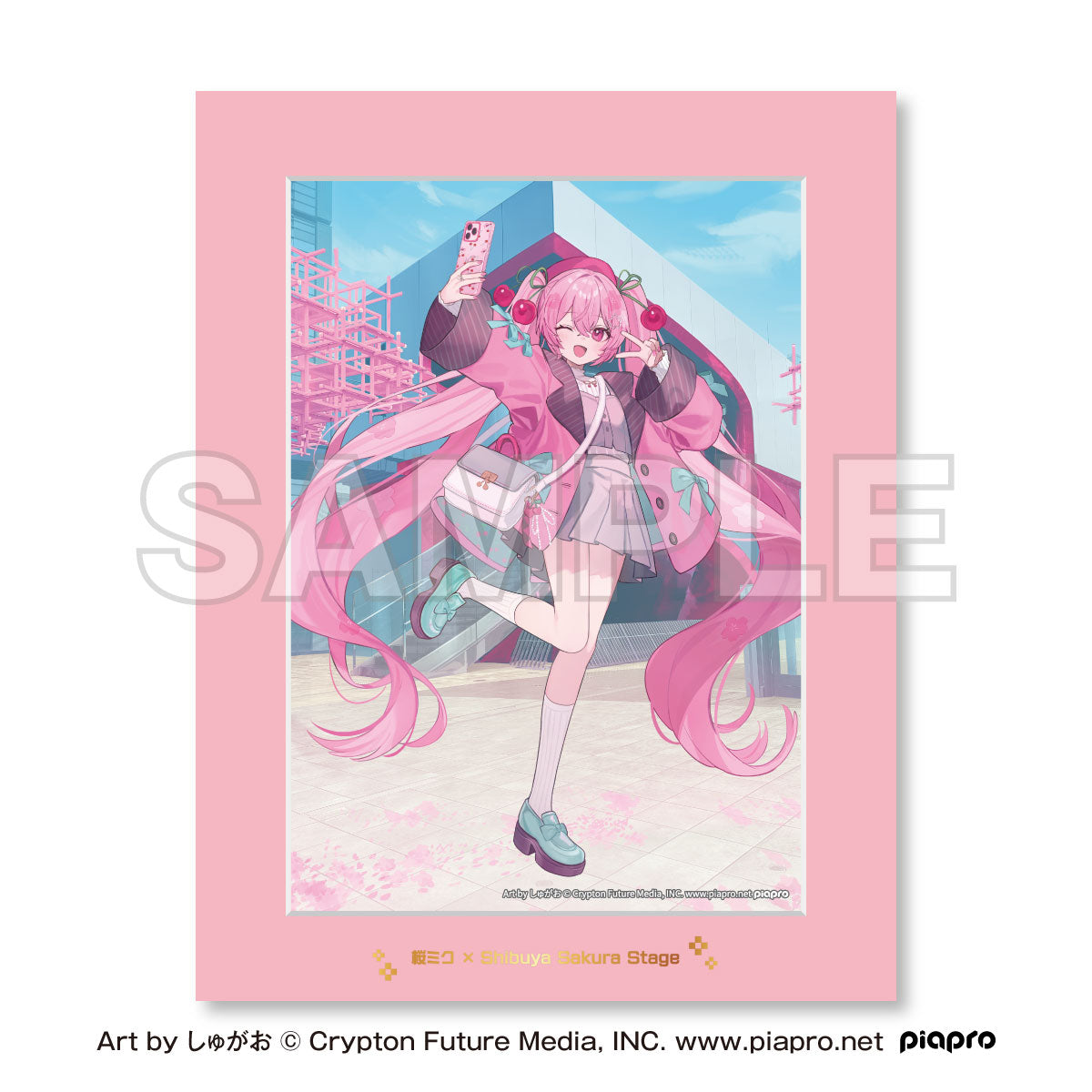桜ミク×Shibuya Sakura Stage キャラファインマット Art by しゅがお【予約商品】