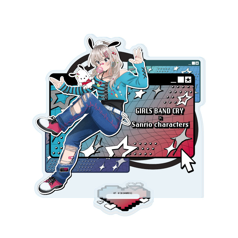 アクリルスタンド ガールズバンドクライ×サンリオキャラクターズ 29 河原木桃香×ポチャッコ(コラボイラスト)