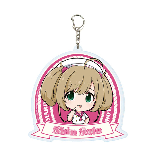 デカアクリルキーホルダー アイドルマスター シンデレラガールズ 27 佐藤心 マリンセーラーVer.(ミニキャライラスト)【予約商品】