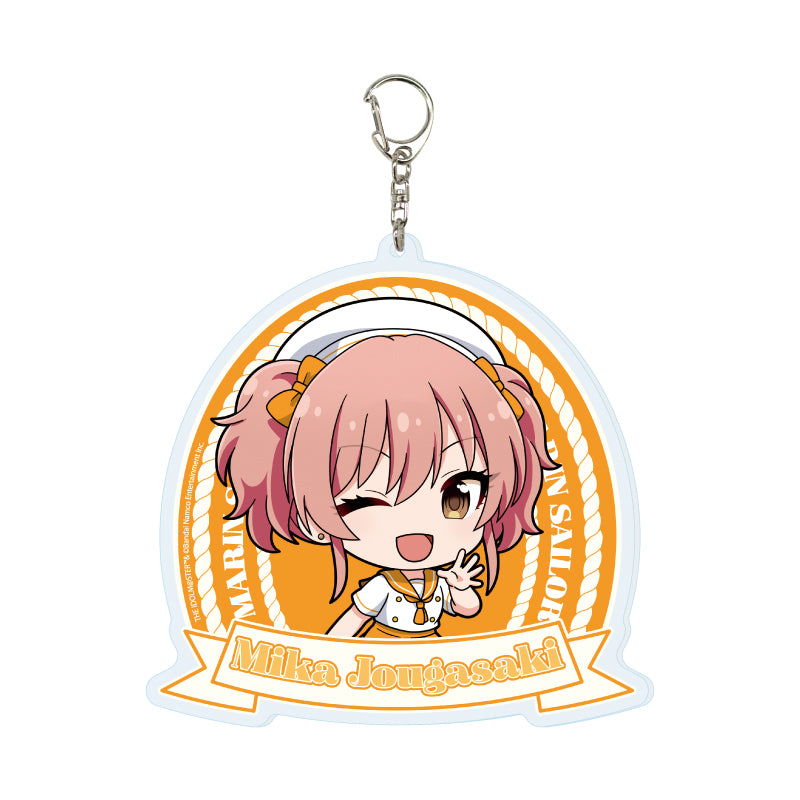 デカアクリルキーホルダー アイドルマスター シンデレラガールズ 28 城ヶ崎美嘉 マリンセーラーVer.(ミニキャライラスト)【予約商品】