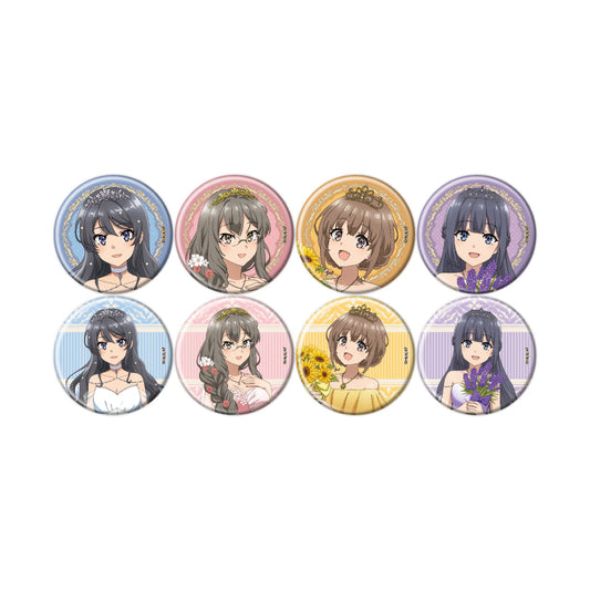 【Box/8】缶バッジ 青春ブタ野郎シリーズ 04 フラワードレスVer.(描き下ろしイラスト)【予約商品】
