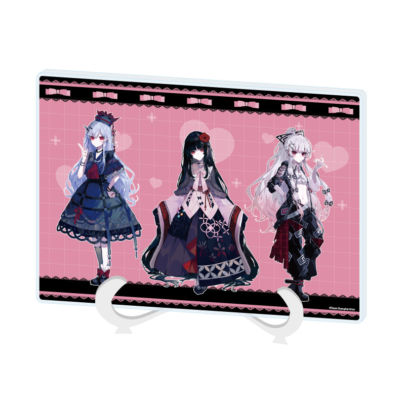 アクリルアートボード A5サイズ 東方Project 03 輝夜&慧音&妹紅 病みかわいいVer.(描き起こしイラスト)【予約商品】