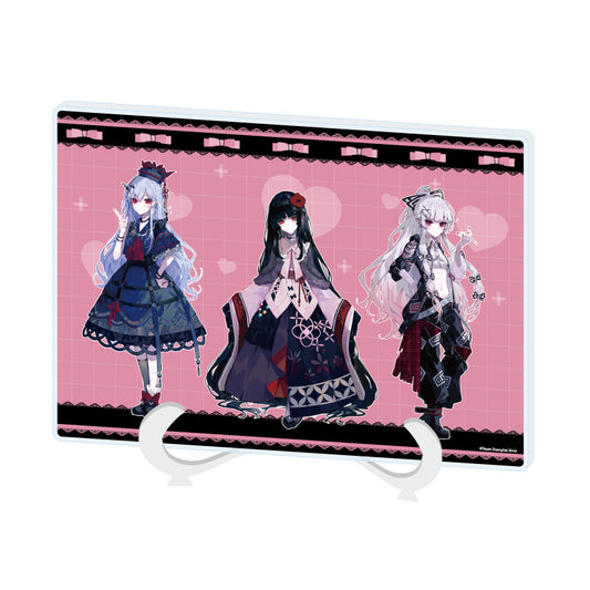 アクリルアートボード A5サイズ 東方Project 03 輝夜&慧音&妹紅 病みかわいいVer.(描き起こしイラスト)【予約商品】