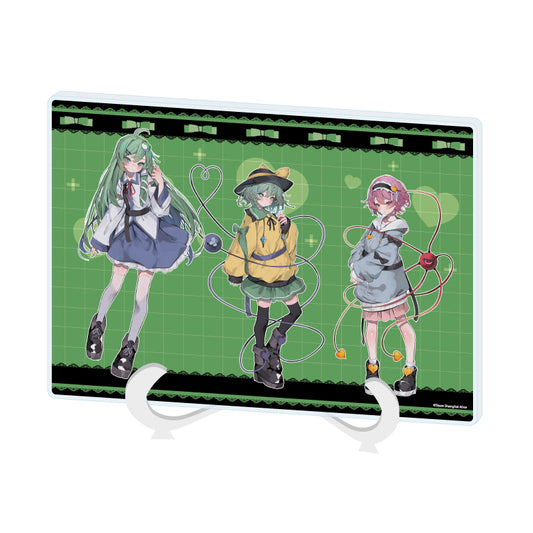 アクリルアートボード A5サイズ 東方Project 06 さとり&こいし&早苗 病みかわいいVer.(描き起こしイラスト)【予約商品】