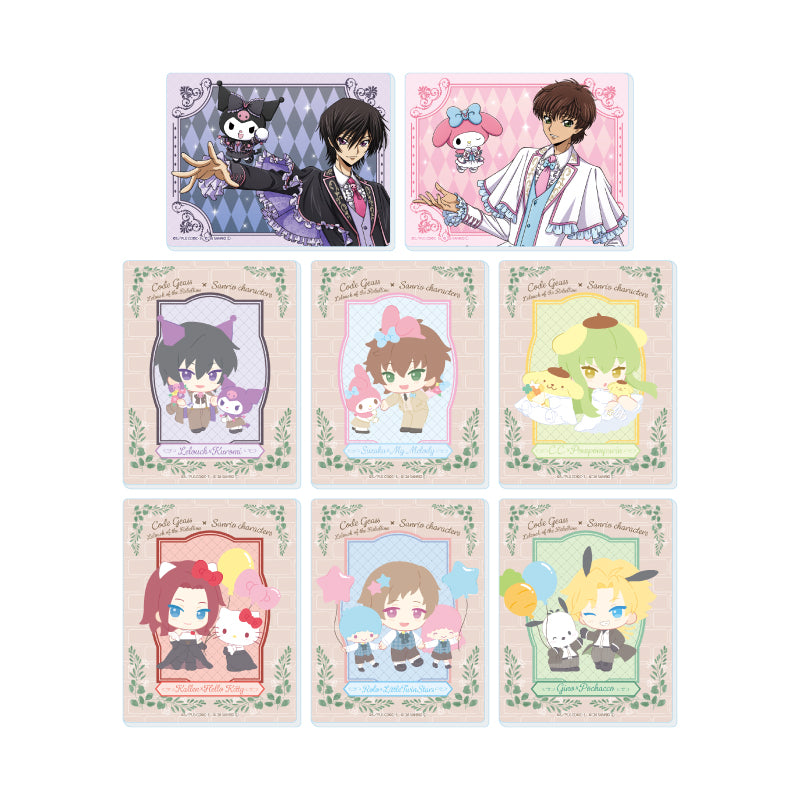 【Box/8】アクリルカード コードギアス×サンリオキャラクターズ 01 コラボイラスト【予約商品】