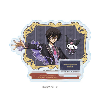アクリルスタンドプレート コードギアス×サンリオキャラクターズ 01 ルルーシュ・ランペルージ×クロミ(コラボイラスト)【予約商品】