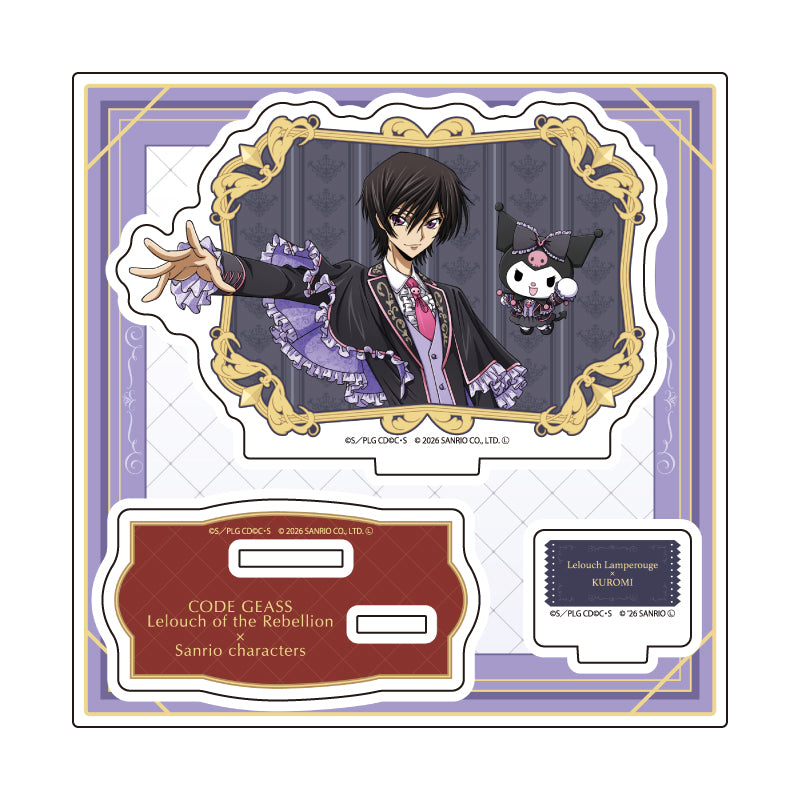 アクリルスタンドプレート コードギアス×サンリオキャラクターズ 01 ルルーシュ・ランペルージ×クロミ(コラボイラスト)【予約商品】