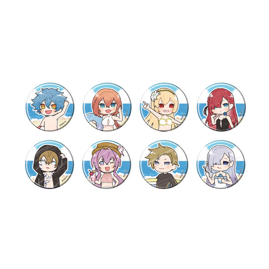【Box/8】缶バッジ 白猫プロジェクト 17 水着Ver.(グラフアートイラスト)【予約商品】