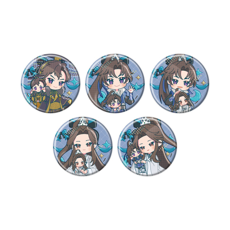 【Box/5】缶バッジ 二哈と彼の白猫師尊 15 ぬいぐるみVer.(POP Artイラスト)【予約商品】