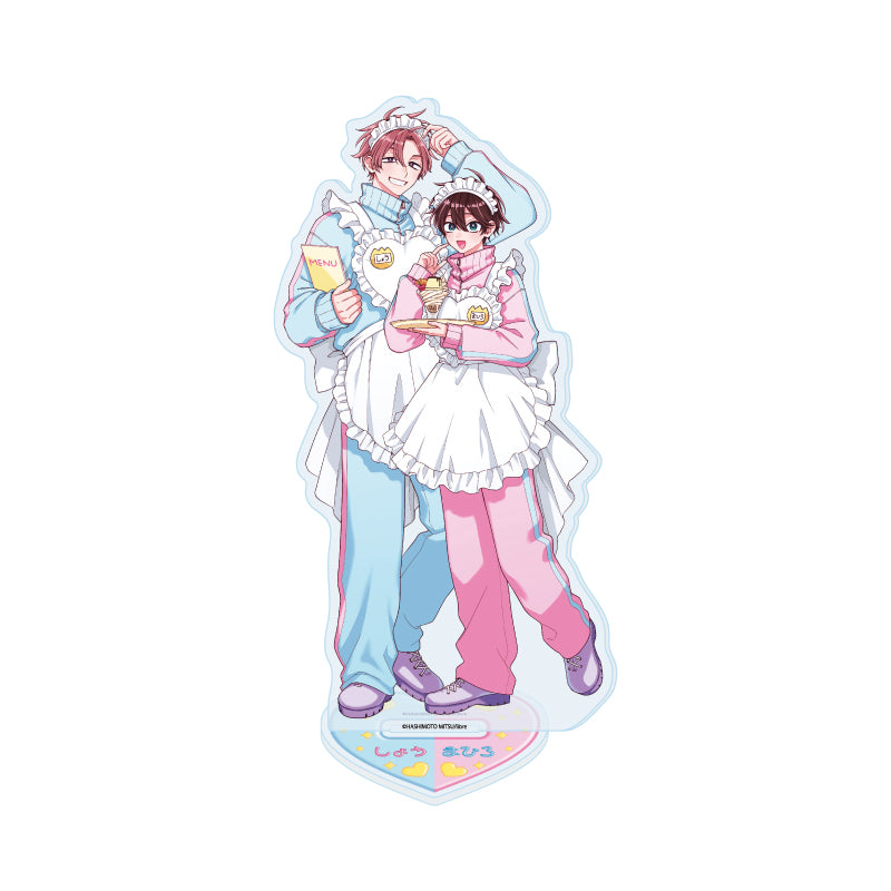 アクリルスタンド 王子さまの抱きまくら 01 遊馬翔&佐藤真広(描き下ろしイラスト)【予約商品】