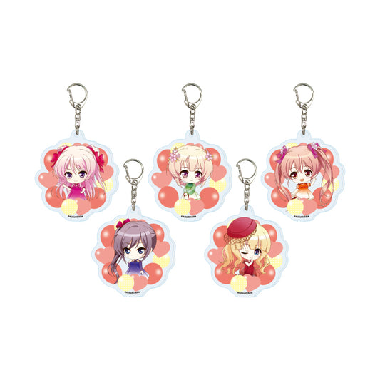 【Box/5】アクリルキーホルダー 千の刃濤、桃花染の皇姫 01 パーティードレスVer.(ミニキャライラスト)【予約商品】
