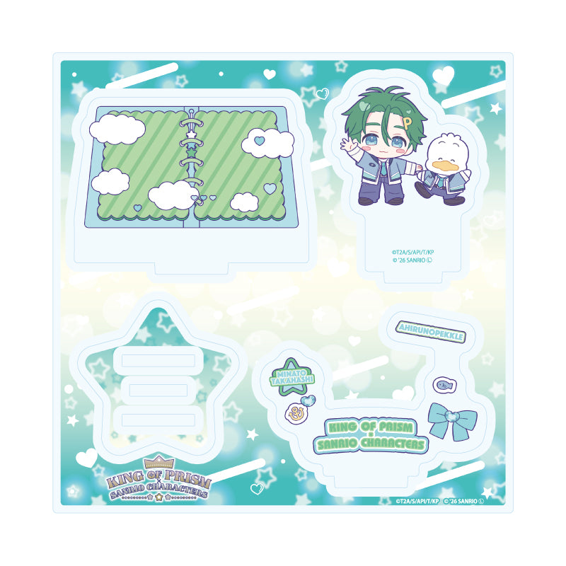 アクリルスタンドプレート KING OF PRISM 10th ANNIVERSARY×サンリオキャラクターズ 15 鷹梁ミナト×あひるのペックル【予約商品】